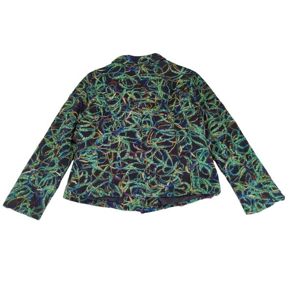 Vintage Kaktus Wearable Art Button Front Jacket Maximalist Women's Size XL‎ - Picture 2 of 8